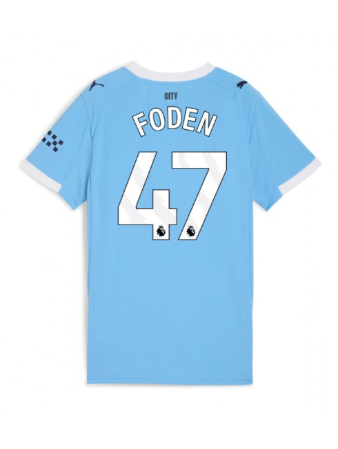 Manchester City Phil Foden #47 Heimtrikot für Frauen 2025-26 Kurzarm Manchester City Phil Foden #47 Heimtrikot für Frauen 2025-26 Kurzarm